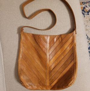 "Joanna's Favorite" Leather Crossbody Bag - Brown